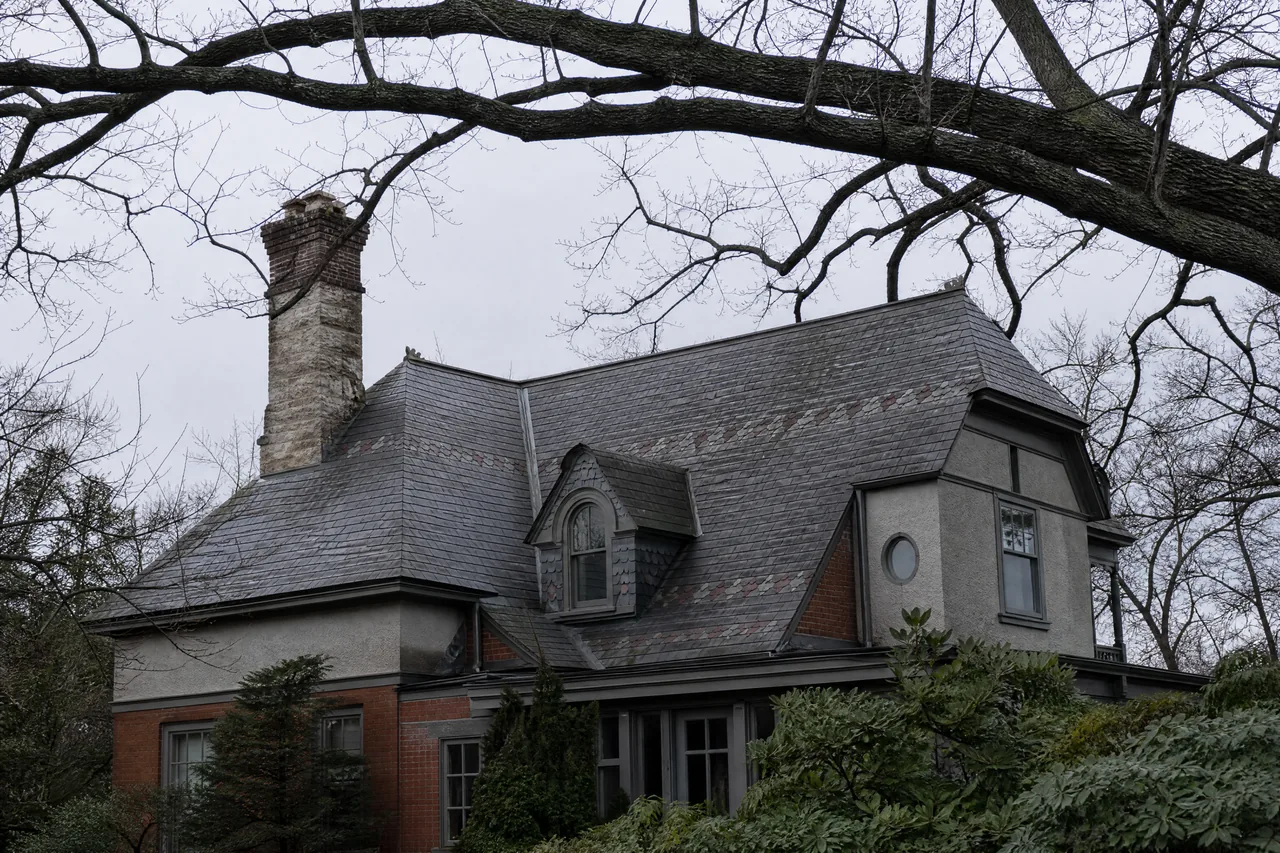 Genuine grey slate roof on a nineteenth century house in Batavia IL
